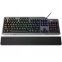 Mechaninė žaidimų klaviatūra Lenovo Legion K500 — pilno dydžio 104 klavišų USB, QWERTY JAV anglų, RGB apšvietimas, pilka/juoda