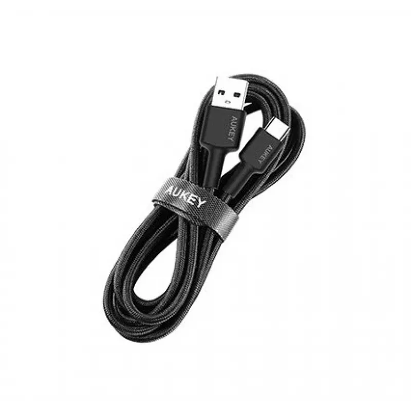 USB-C į USB-A laidas Aukey CB-CA2, nailono pintas, Quick Charge 3A, 1 m