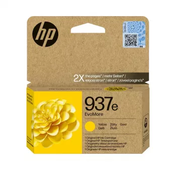 Originali HP 937e EvoMore geltona kasetė (4S6W8NE)
