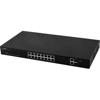 PULSAR SF116 valdomas tinklo jungiklis Fast Ethernet (10/100) PoE 1U juodas