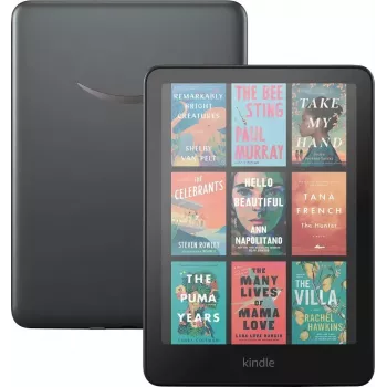 E. knygų skaityklė Amazon Kindle Colorsoft Signature Edition 7 colių 32 GB Wi-Fi belaidis įkrovimas, IPX8 atspari vandeniui, Juoda