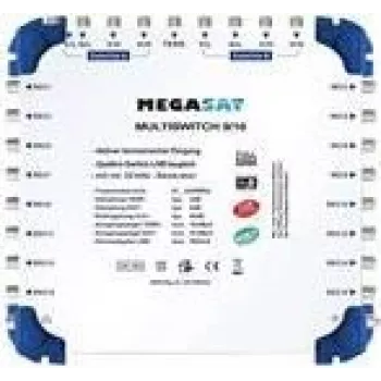 Satelitinis multiswitch'as Megasat 0600153 9 įėjimai 16 išėjimų
