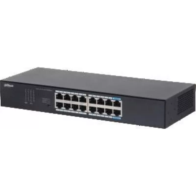 Dahua Technology S3016-16GT tinklo jungiklis (nevaldomas, L2, Gigabit Ethernet, 16 prievadų, juodas)