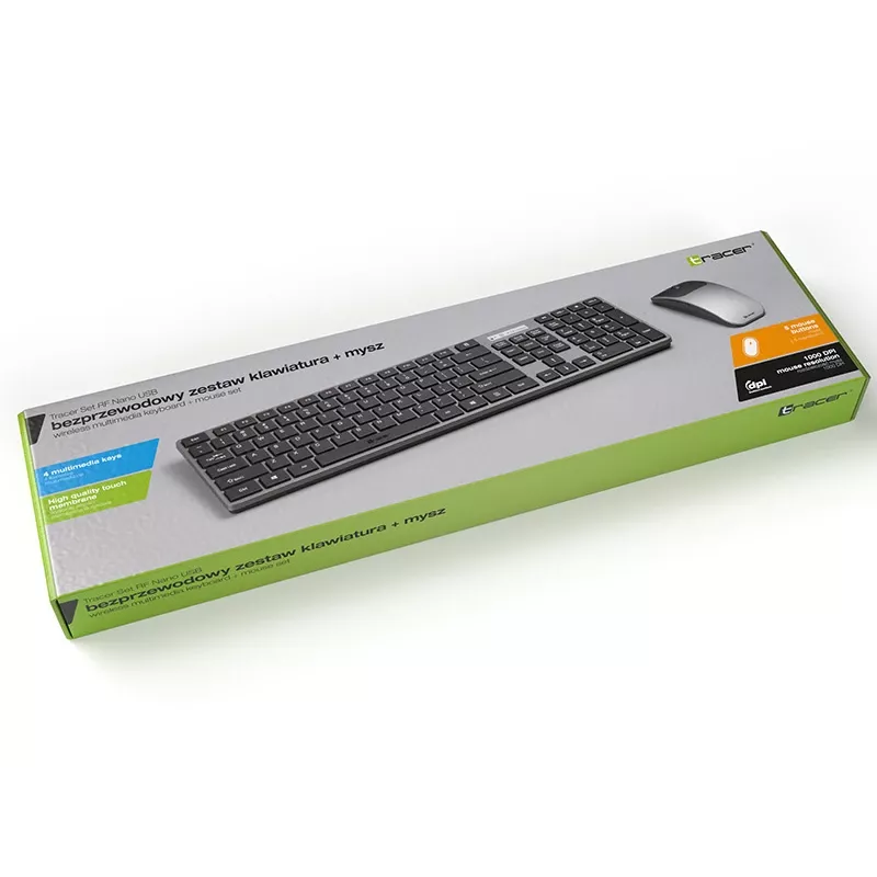 Tracer SET TRAKLA46773 belaidė klaviatūra ir pelė RF Nano Wireless