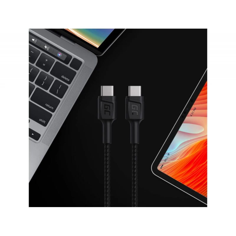 Green Cell KABGC30 USB 2.0 laidas USB C 1,2 m juodas