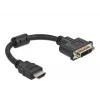 DeLOCK 65206 vaizdo kabelio adapteris HDMI į DVI-D, 0,2 m, juodas