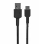AUKEY CB-CD30 USB-A–USB-C kabelis 0,9 m, nailoninis pynimas, 60W PD, 3A, juodas