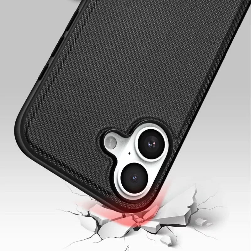 Apsauginis dėklas Nevox StyleShell NYLO iPhone 17, 6,3 colio, juodas