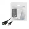 LogiLink AU0048A nuoseklusis laidas, USB A – DB-9, 1,5 m, juodas
