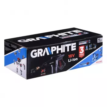 Graphite 58G083 slėginis plovimo aparatas kompaktiškas akumuliatorinis 170 l/h pilkas