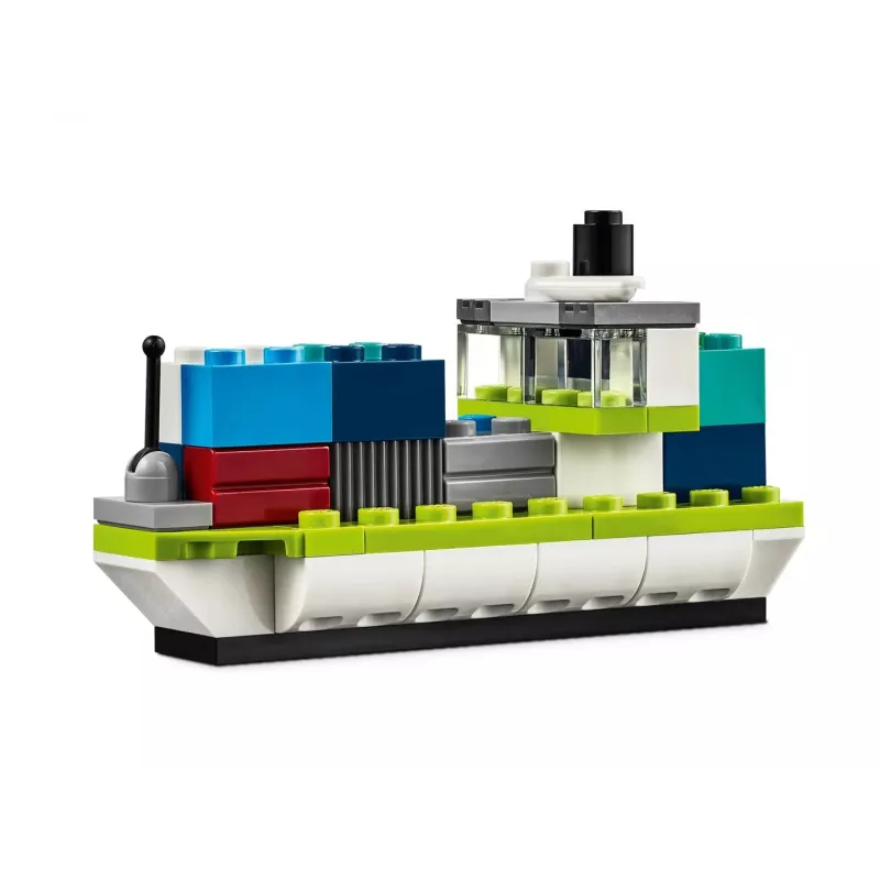 LEGO Classic Creative Vehicles Spalvingų automobilių rinkinys su policijos automobiliu ir 11023 žalia pagrindo plokštė 32x32