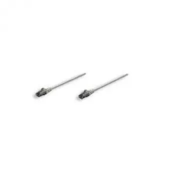 Intellinet tinklo jungiamasis laidas, Cat6, 5 m, pilkas, CCA, U/UTP, PVC, RJ45, paauksuoti kontaktai, su apsauga nuo užkliuvimo, su gaubtuku, viso gyvenimo garantija