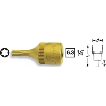 Hazet Torx antgalis 6,3 mm (1/4 colio) 8502-T30, ilgis 28 mm