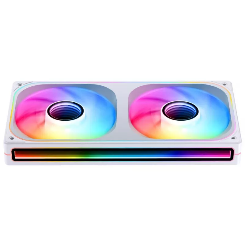 Jonsbo ZB-240WR Infinity Mirror ventiliatorius, ARGB, PWM, atvirkštinės mentės, 240 mm, baltas