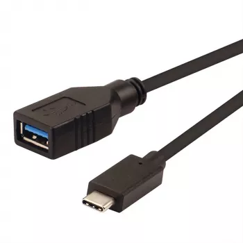 ROLINE USB 3.1 adapteris, USB Type C – A, kištukas/lizdas, OTG, juodas, 0,15 m (11.02.9030)