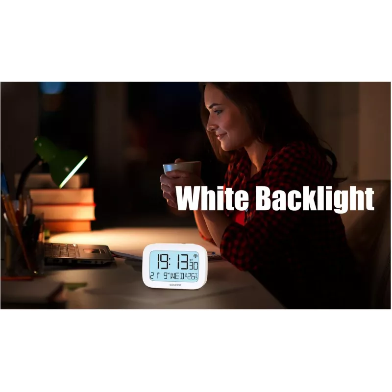 Skaitmeninis žadintuvas SENCOR SRC 2200 su LED ekranu ir baterijų atsargine kopija