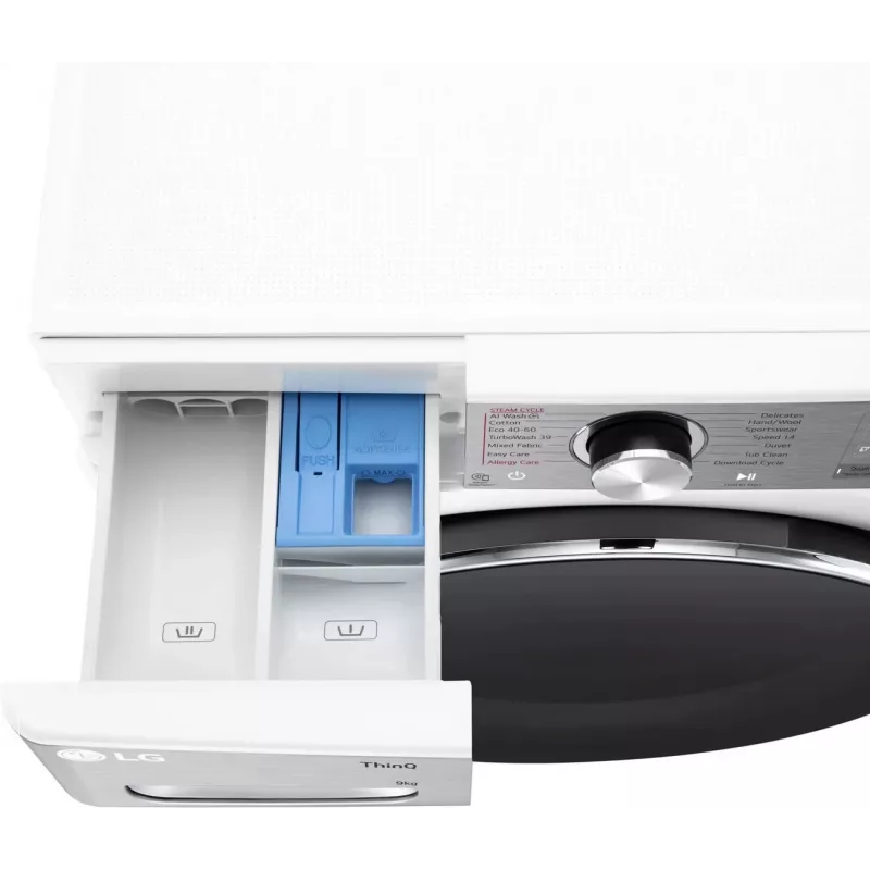 LG F2WR909P3W Skalbimo mašina, 9 kg, 47,5 cm, 1200 aps/min