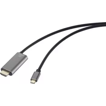 Renkforce USB-C į HDMI adapterio laidas, kištukas HDMI-A lizdas, 1,50 m (RF-6409790)