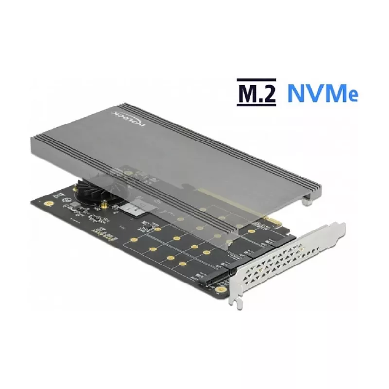 DeLOCK PCI Express x16 kortelė su 4 vidiniais NVMe M.2 Key M lizdais 89044