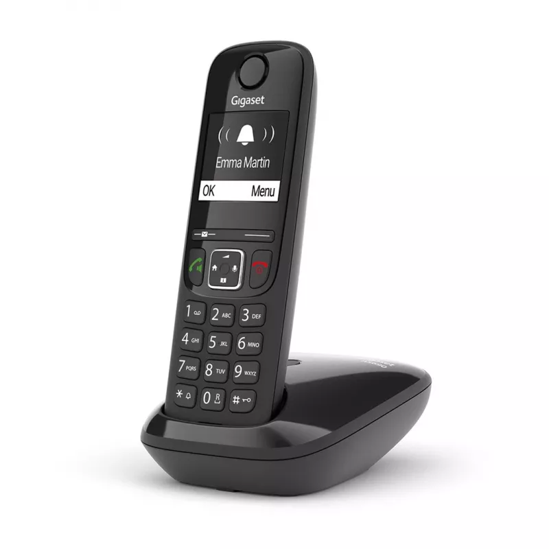 Belaidis DECT telefonas Gigaset AS690 juodas su skambučio numerio rodymu