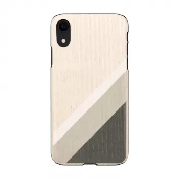 Man and Wood iPhone XR dėklas pilkas juodas – apsauginis natūralaus medžio dėklas