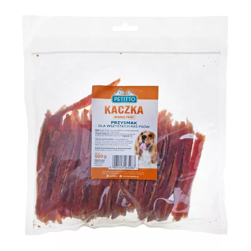 PETITTO Duck Soft stripes – šunų skanėstas – 500 g