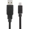 USB 2.0 kabelis, USB-A kištukas > Mini-USB kištukas (juodas, 2,0 m, dvigubai ekranuotas)
