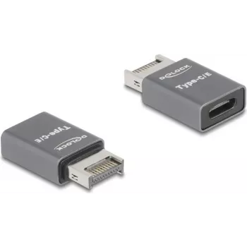 Adapteris DeLOCK 67234 USB Type-E į USB Type-C, pilkas