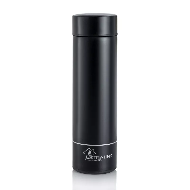 Extralink Smart Travel Mug juodas, termo puodelis su LED ekranu