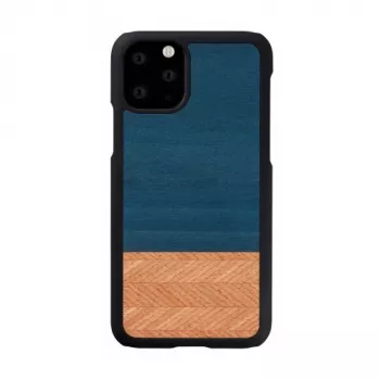 Dėklas iš medžio ir polikarbonato iPhone 11 Pro – džinsinis juodas