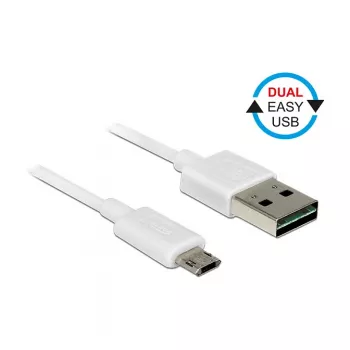 USB laidas DeLOCK 84805 USB 2.0 0,2 m USB A Micro-USB B Baltas