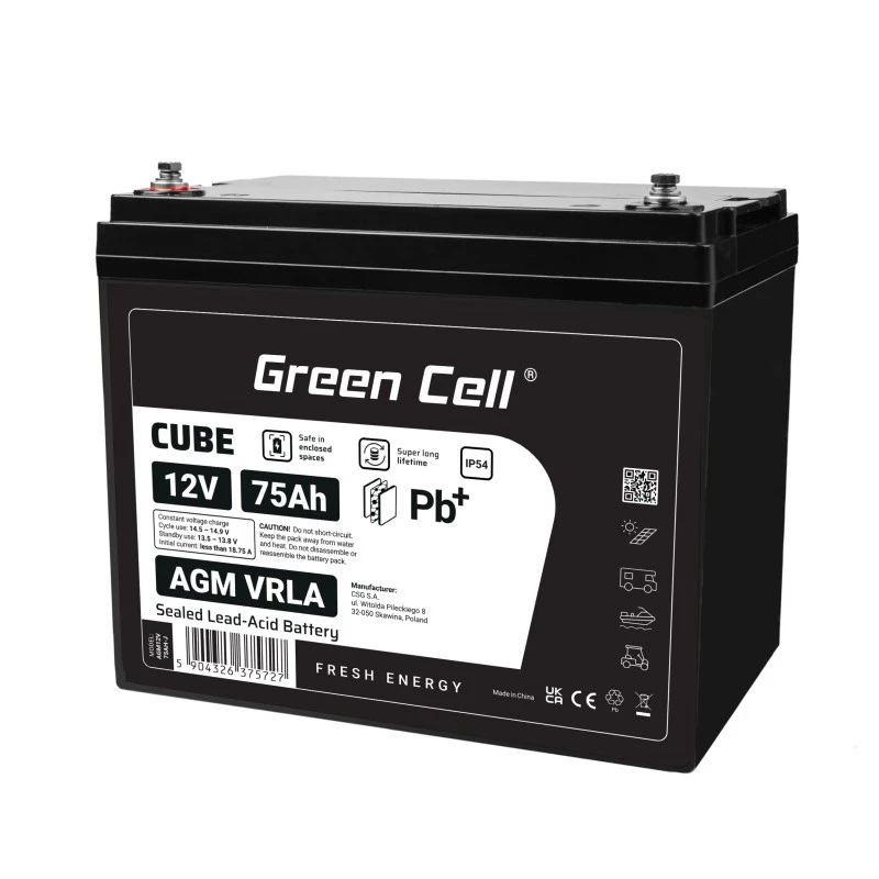 Baterija AGM VRLA 12V 75Ah IP54