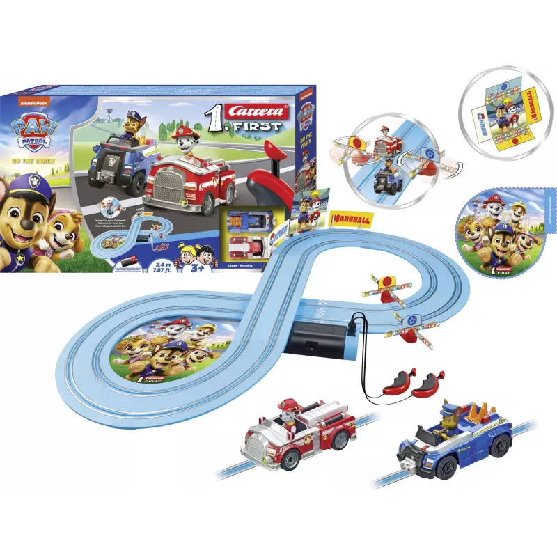 Žaislinė lenktynių trasa CARRERA FIRST Paw Patrol On the Track 20063056 – vaikiškas slot car rinkinys