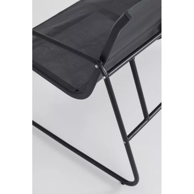 Sodo baldų rinkinys Extralink BLACK FOREST L-0358 – dvi kėdės, gultas, stalelis išskleidžiamas, juodas