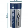 Ansmann 16340 Ličio jonų įkraunama baterija 850 mAh 3,6 V su Micro USB įėjimu 1300-0015