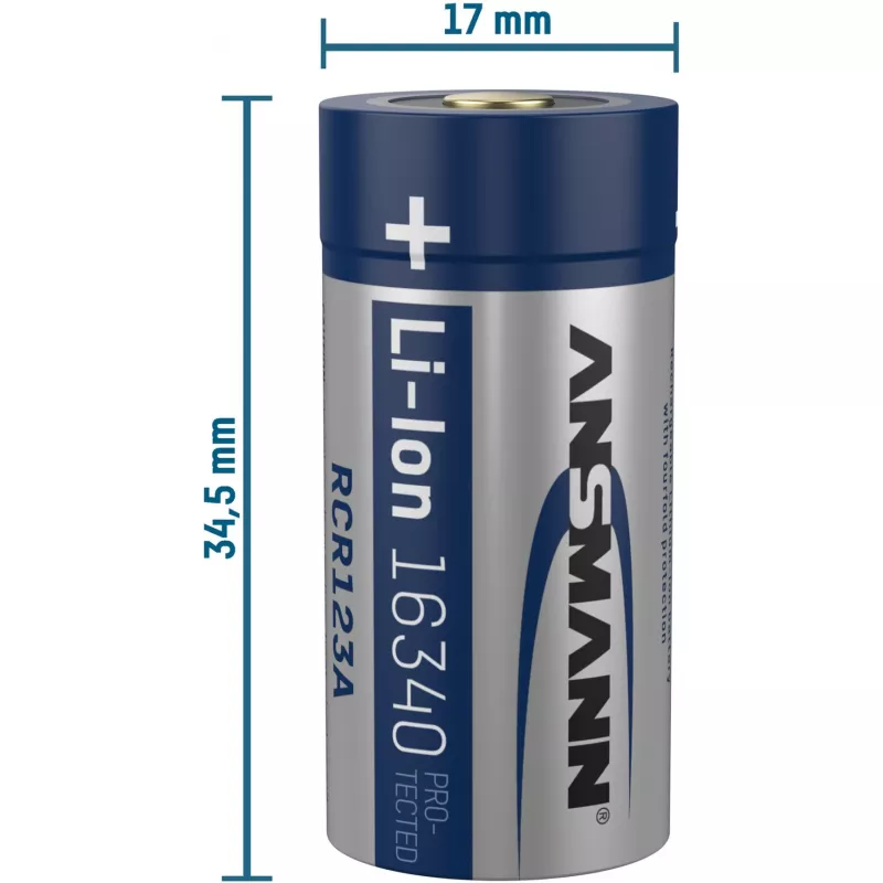 Ansmann 16340 Ličio jonų įkraunama baterija 850 mAh 3,6 V su Micro USB įėjimu 1300-0015