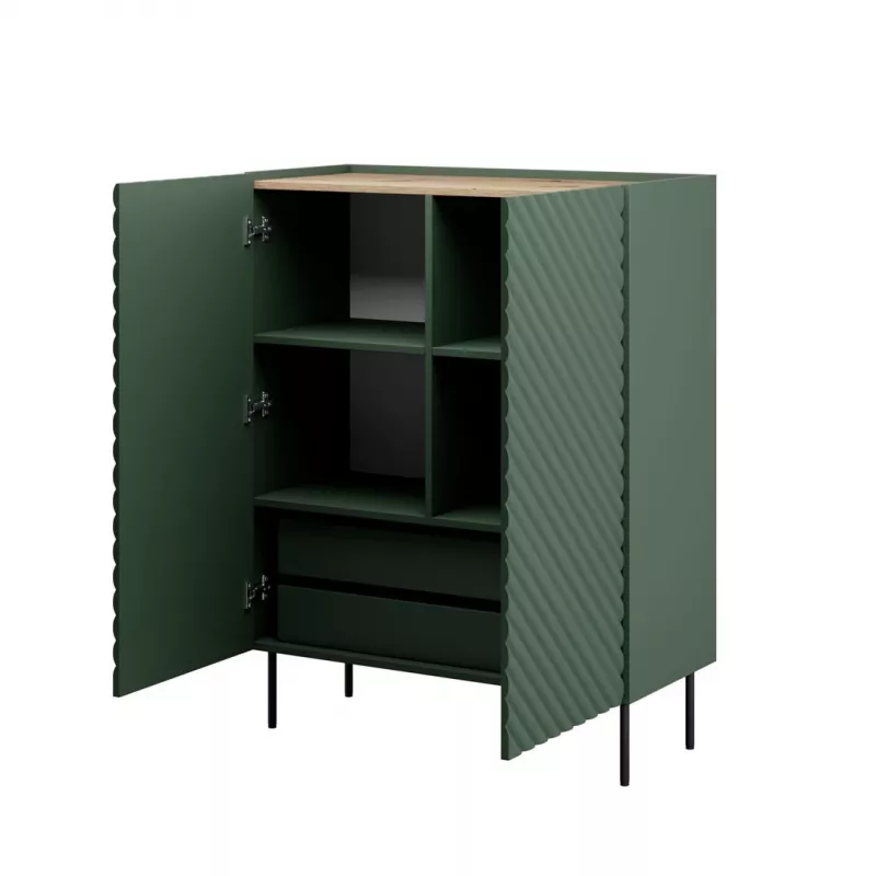 Lentyninė spinta cama meble ONDA ONDA 98×45×127 cm žalia, pastatoma prie sienos