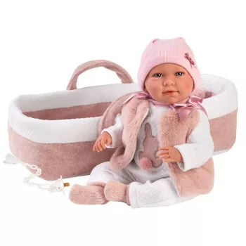 Lėlė Llorens Mimi Rosa 42 cm — Llorens 74012, vinilas ir tekstilė, judančios galūnės