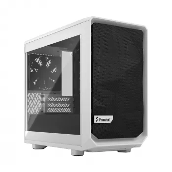 Fractal Design Meshify 2 Nano Mini-ITX korpusas (grūdintas stiklas) - be maitinimo šaltinio (ATX) - Baltas - USB/Garsas (FD-C-MES2N-02)