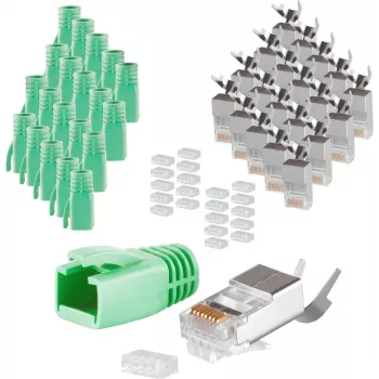 RJ-45 kištukas ShiverPeaks 72067-20G Žalias (20 vnt.)
