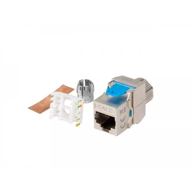 Keystone modulis Lanberg KSF8-4000 plokščias mėlynas sidabrinis RJ-45
