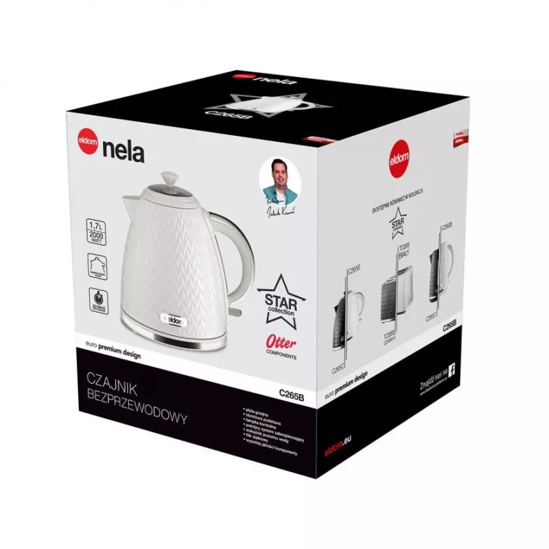 Elektrinis virdulys ELDOM C265B NELA 1,7 L 2000 W Baltas