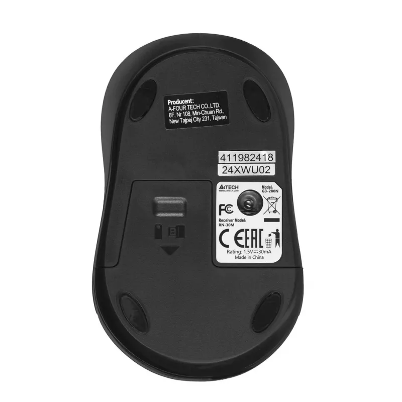 A4Tech G3-280N pelė Ambidextrous RF belaidė optinė 2000 DPI
