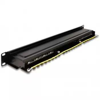 DeLOCK 66876 pataisos skydas 1U Cat6a juodas metalinis