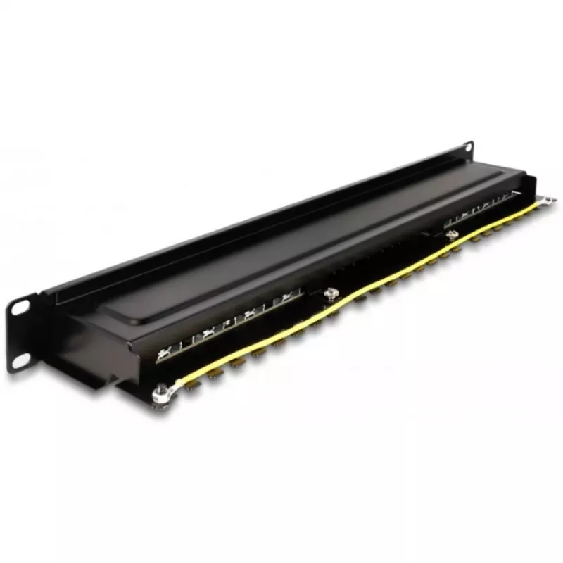 DeLOCK 66876 pataisos skydas 1U Cat6a juodas metalinis