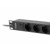 Lanberg PDU-03E-0200-BK maitinimo skirstytuvas (PDU) 3 AC lizdai 1U juodas