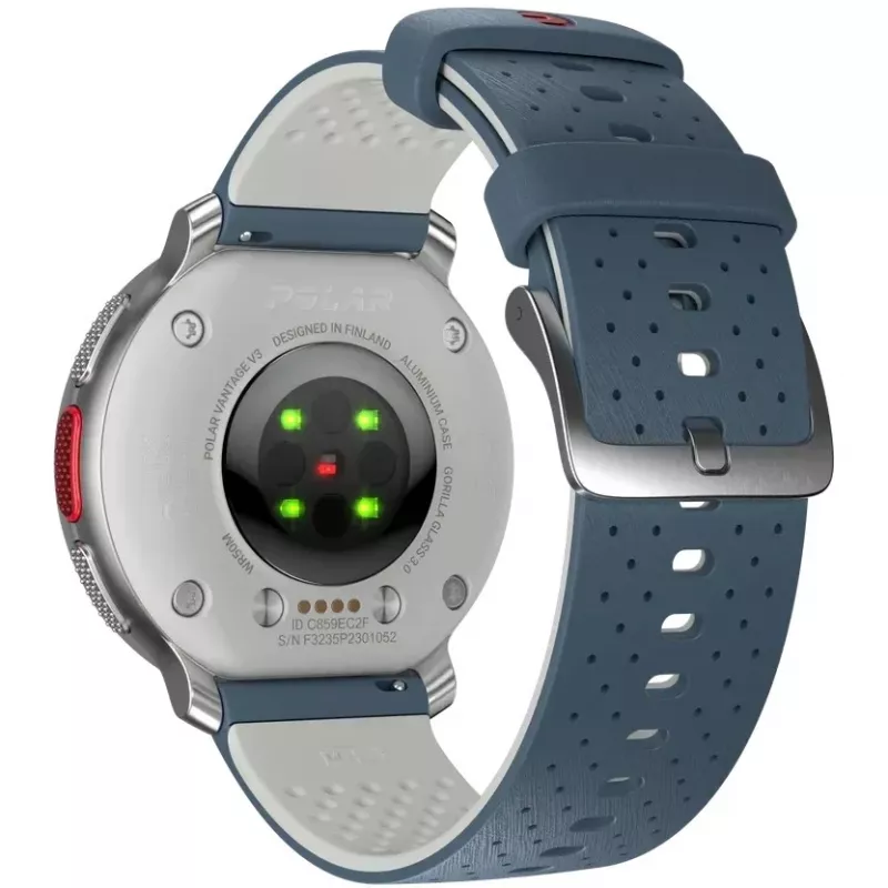 Polar Vantage V3 - Aliuminis - Sportinis laikrodis su dirželiu - Silikoninis - Ekranas 3,5 cm (1,39 col.) - 32 GB - Bluetooth - 57 g - dangaus mėlyna (900108892)