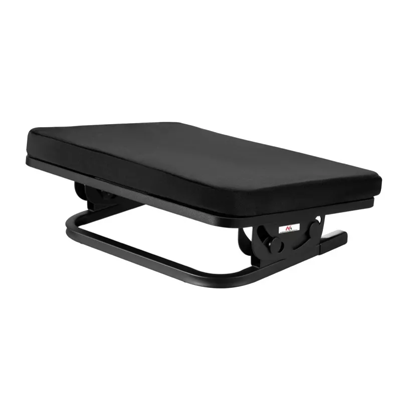 Pėdų atrama MACLEAN MC-460 ergonomiška minkšta metalinė pėdų atrama, neslystantis pagrindas, pasvirimas -20–20°, maks. apkrova 20 kg, juoda