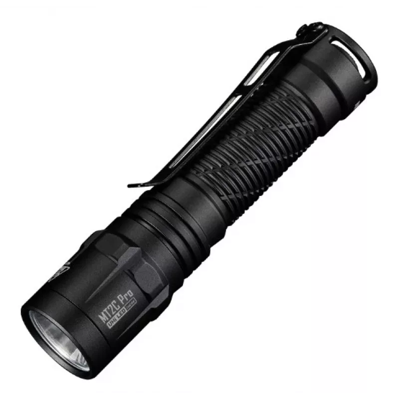 Rankinis žibintuvėlis Nitecore MT2C Pro, kompaktiškas aliuminis, LED, įkraunamas per USB, 50 lm min., atsparus vandeniui 2 m, smūgiams, 117,5 mm, 64 g, juodas