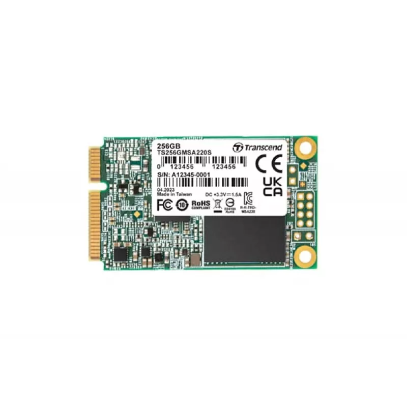 Transcend SSD 256GB MSA220S mSATA 3D NAND, SATA3 - kietasis diskas - mSATA